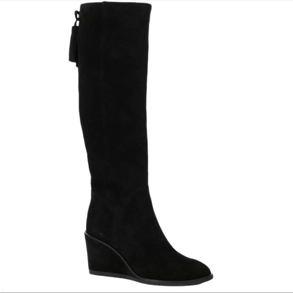 NWOT Antonio Melani Maesyn Tall Suede Wedge Boots with Tassels Size 9